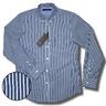 View Item Ben Sherman Oversize Mod L/S Smart Striped Button Down Shirt Blue White